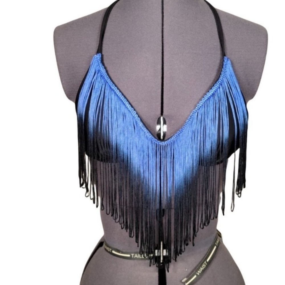 Bikini lab fringe top